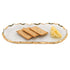 14" Glass Oval Edge Gold Leaf Platter